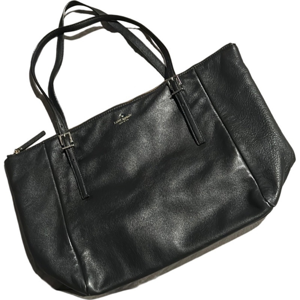Kate Spade Black Leather Tote Bag